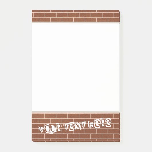 Personalisierte Brick Wall-Post-it®-Notizen Post-it Klebezettel (Vorderseite)