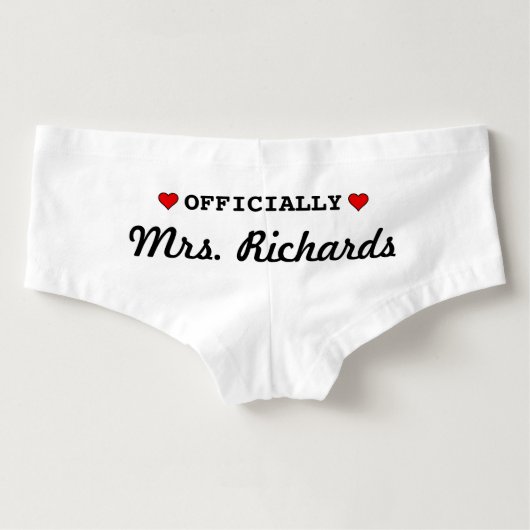 Personalisierte Bridal-Hochzeitsunterwäsche Hotpants (Rückseite)