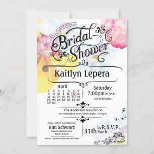 Personalisierte Bridal Shower-Einladung_April Save The Date