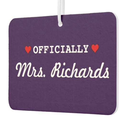 Personalisierte Bridal Wedding Autolufterfrischer (Links)