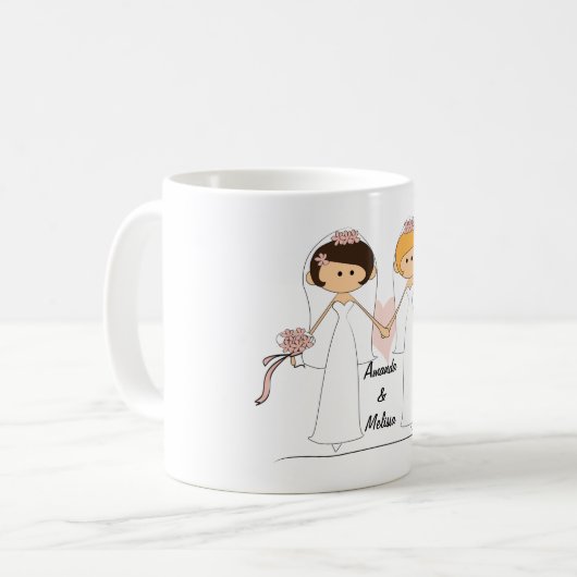 Personalisierte Bride & Bride-Tasse Kaffeetasse (Vorderseite Links)