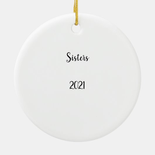 Personalisierte Bride & Bridesmaid Weihnachtsschmu Keramik Ornament (Hinten)