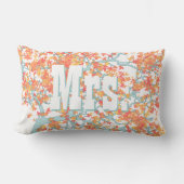 Personalisierte Brides Coral und Aqua Romantischer Lendenkissen (Vorderseite)