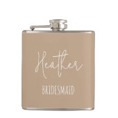 Personalisierte Bridesmaid-Brautparty-Geschenk Flachmann (Vorderseite)