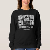 Personalisierte Bridesmaid-Briefmarke Collage Sweatshirt (Vorderseite)