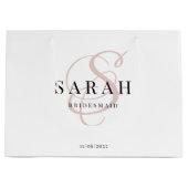 Personalisierte Bridesmaid Große Geschenktüte (Vorderseite)