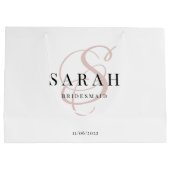 Personalisierte Bridesmaid Große Geschenktüte (Rückseite)