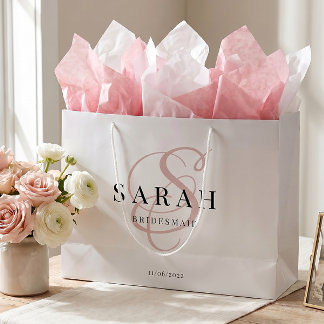 Personalisierte Bridesmaid Große Geschenktüte