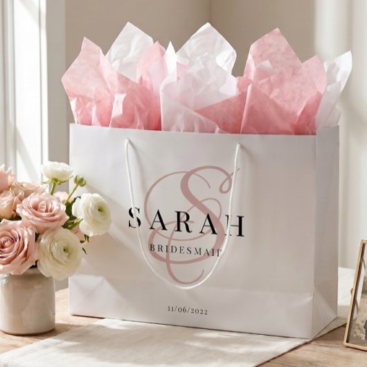 Personalisierte Bridesmaid Große Geschenktüte
