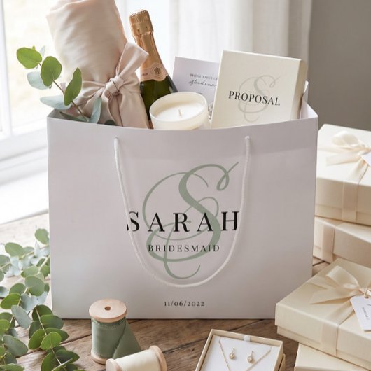 Personalisierte Bridesmaid Große Geschenktüte