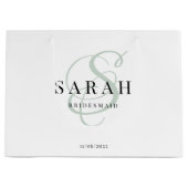 Personalisierte Bridesmaid Große Geschenktüte (Vorderseite)