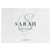 Personalisierte Bridesmaid Große Geschenktüte (Rückseite)