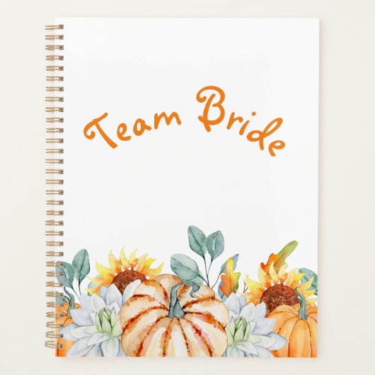 Personalisierte Bridesmaid Hochzeit im Herbst Them Planer (Vorderseite)