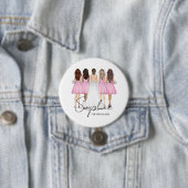 Personalisierte Bridesmaid-Individuelle Name-Gesch Button (Beispiel)