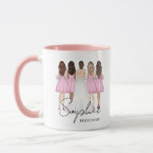 Personalisierte Bridesmaid-Individuelle Name-Gesch Tasse (Links)