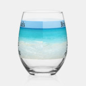 Personalisierte Bridesmaid-Liebe Tropical Beach Weinglas Ohne Stiel (Links)