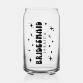 Personalisierte Bridesmaid Name Geschenk Retro Sch Dosenglas (Vorderseite)