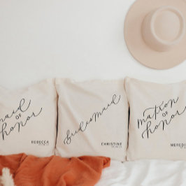 Personalisierte Bridesmaid Niedlich Script Tote Ba Tragetasche