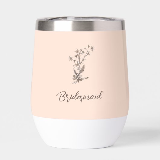 Personalisierte Bridesmaid Rustikale Elegante Wild (Rückseite)