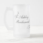 Personalisierte Bridesmaid-Tasse Mattglas Bierglas (Links)