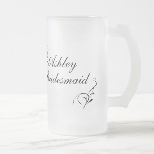 Personalisierte Bridesmaid-Tasse Mattglas Bierglas (Rechts)