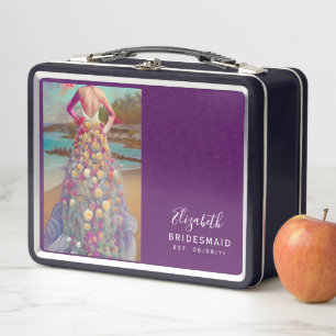 Personalisierte Bridesmaid-Vorschlag Box Beach Metall Brotdose
