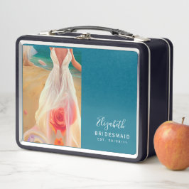 Personalisierte Bridesmaid-Vorschlag Box Beach Metall Brotdose