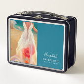 Personalisierte Bridesmaid-Vorschlag Box Beach Metall Brotdose (Vorderseite)