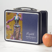 Personalisierte Bridesmaid-Vorschlag Box Steampunk Metall Brotdose (Beispiel)