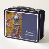 Personalisierte Bridesmaid-Vorschlag Box Steampunk Metall Brotdose (Vorderseite)