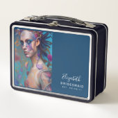 Personalisierte Bridesmaid Vorschlag Box Tattoo Go Metall Brotdose (Vorderseite)