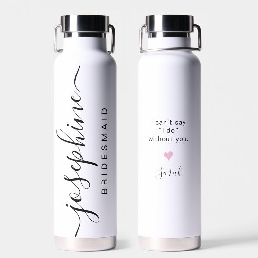 Personalisierte Bridesmaid Vorschlag Name Wedding Trinkflasche
