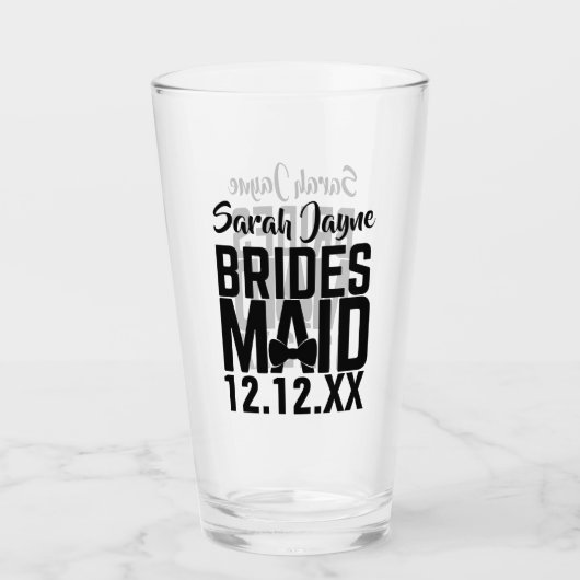 Personalisierte Bridesmaid Wedglass Tumbler (Vorderseite)