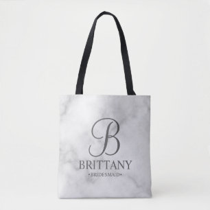 Personalisierte Bridesmaids aus weißem Marmor Tasche