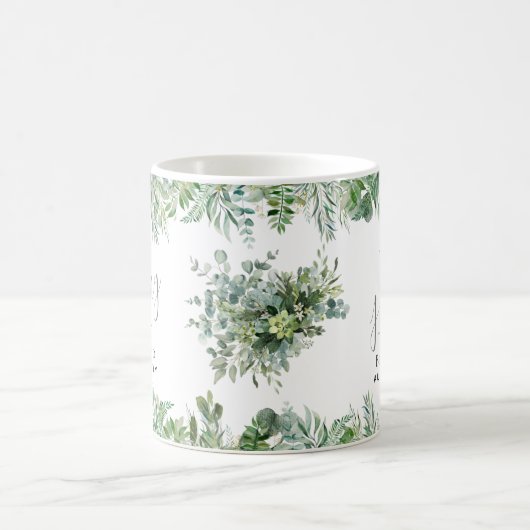 Personalisierte Bridesmaids Monogram Greenerity We Kaffeetasse (Mittel)