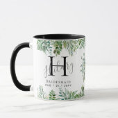 Personalisierte Bridesmaids Monogram Greenerity We Tasse (Links)