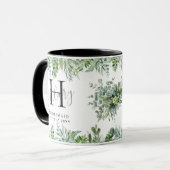 Personalisierte Bridesmaids Monogram Greenerity We Tasse (Vorderseite Links)