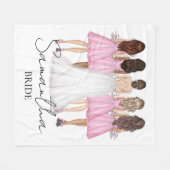 Personalisierte Bridge-Individuelle Name Fleecedecke (Vorderseite (Horizontal))
