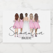 Personalisierte Bridge-Individuelle Name Schaumweinetikett (Einzelnes Label)