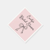 Personalisierte Bridge Name Serviette Brautparty (Ecke)