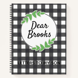 Personalisierte Briefe an mein Son Journal Notizblock
