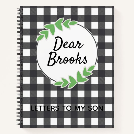 Personalisierte Briefe an mein Son Journal Notizblock (Vorderseite)