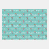 Personalisierte Briefkasten-Zahlenumrandungspapier Geschenkpapier Set (Vorderseite)