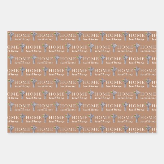 Personalisierte Briefkasten-Zahlenumrandungspapier Geschenkpapier Set (Vorderseite)