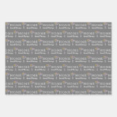 Personalisierte Briefkasten-Zahlenumrandungspapier Geschenkpapier Set (Vorderseite 2)