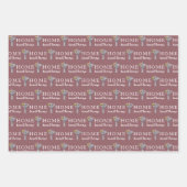 Personalisierte Briefkasten-Zahlenumrandungspapier Geschenkpapier Set (Vorderseite 3)