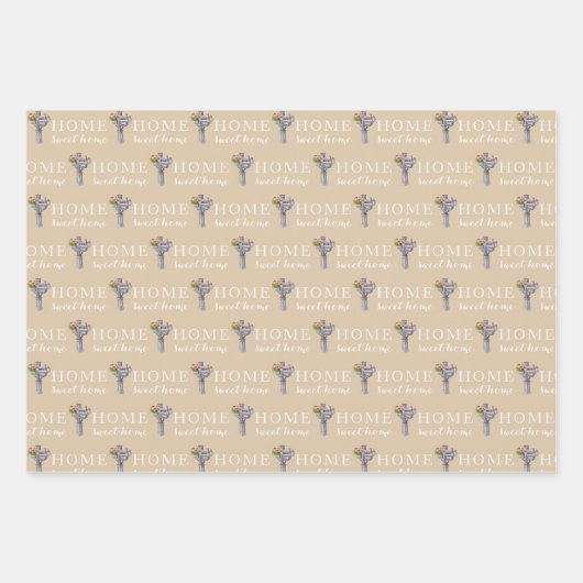 Personalisierte Briefkasten-Zahlenumrandungspapier Geschenkpapier Set (Vorderseite 3)