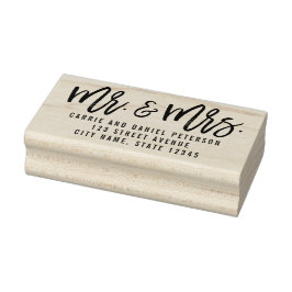 Personalisierte Briefmarke aus gebürstetem Holz Gummistempel