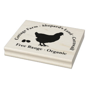 Personalisierte Briefmarke aus Kautschuk - Eier au Gummistempel