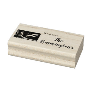 Personalisierte Briefmarke Cowboy Boots Barn Wood  Gummistempel